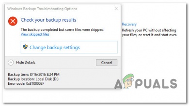 Fix Windows Backup Error Code X F Appuals