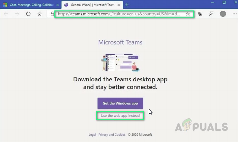 Using Web Version of MS Teams