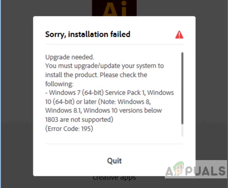 adobe patch installer not working