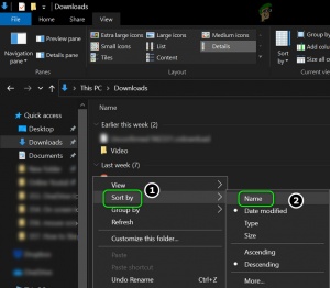 Fix: How to Stop File Explorer sorting by Week and Month - Appuals.com