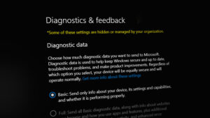 Can't Change Diagnostic Data to 'Full