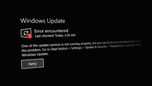 One of the Update Services is not Running Properly