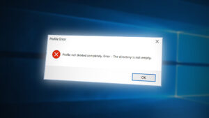 Profile not Deleted Completely' Error