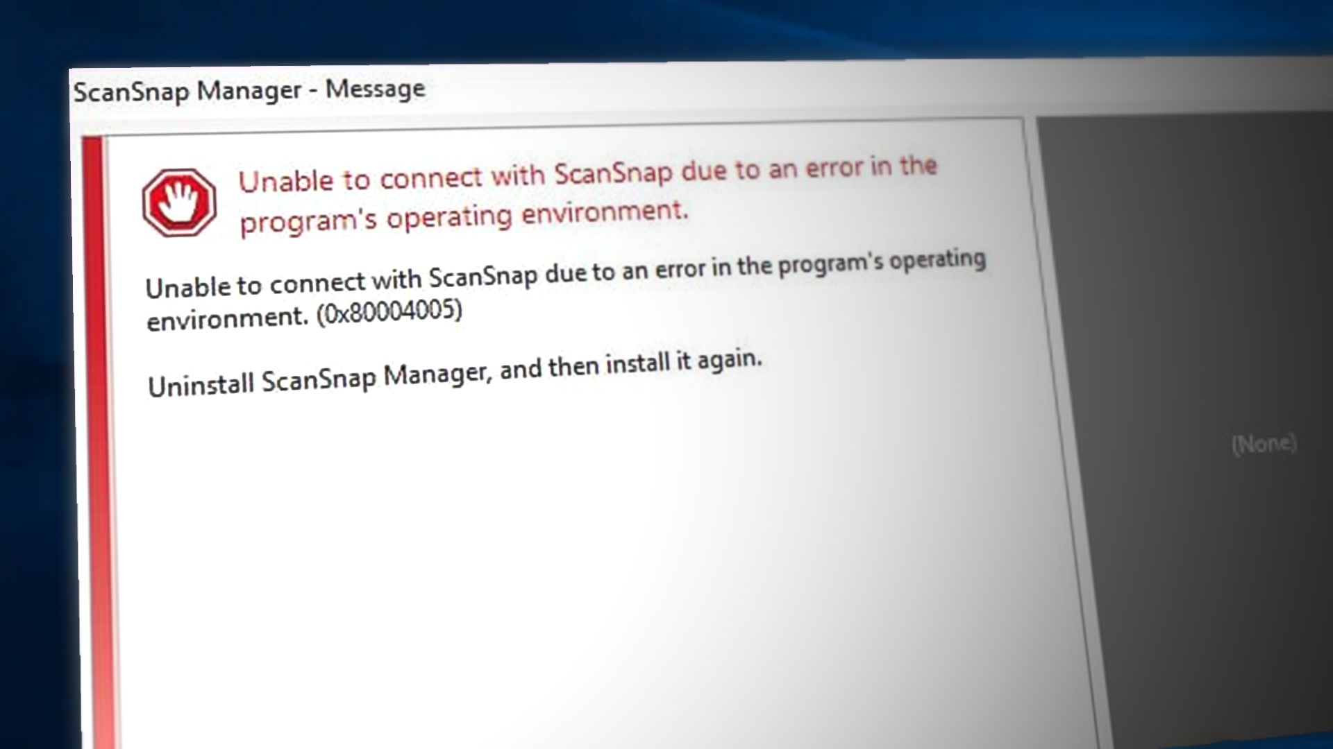 How to Fix 'Unable to connect with ScanSnap' Error