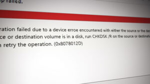 Windows Backup Error 0x8078012D