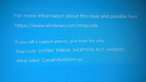 CorsairVBusDriver.sys Failure BSOD