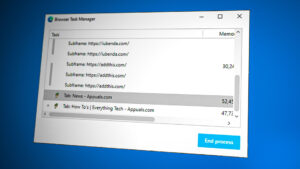 End Process' in Edge's Task Manager