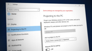 Enable or Disable Projecting to this PC