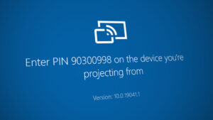 Enable or Disable Require PIN for pairing when projecting