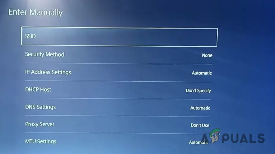 Manually Providing Network Details