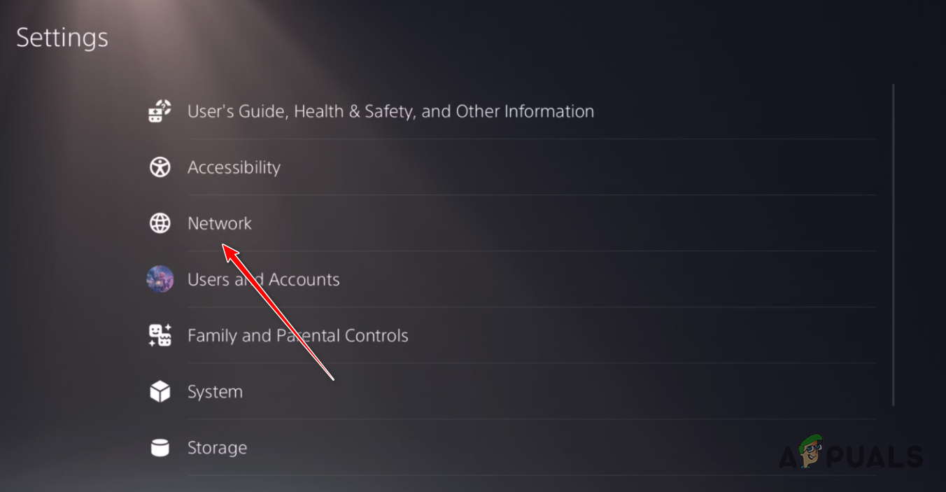 Navigating to PS5 Network Settings