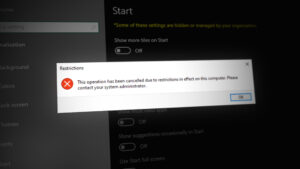 Disabling the Start Menu on Windows 10