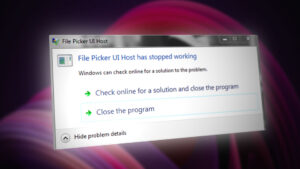 File Picker UI Host is not Responding