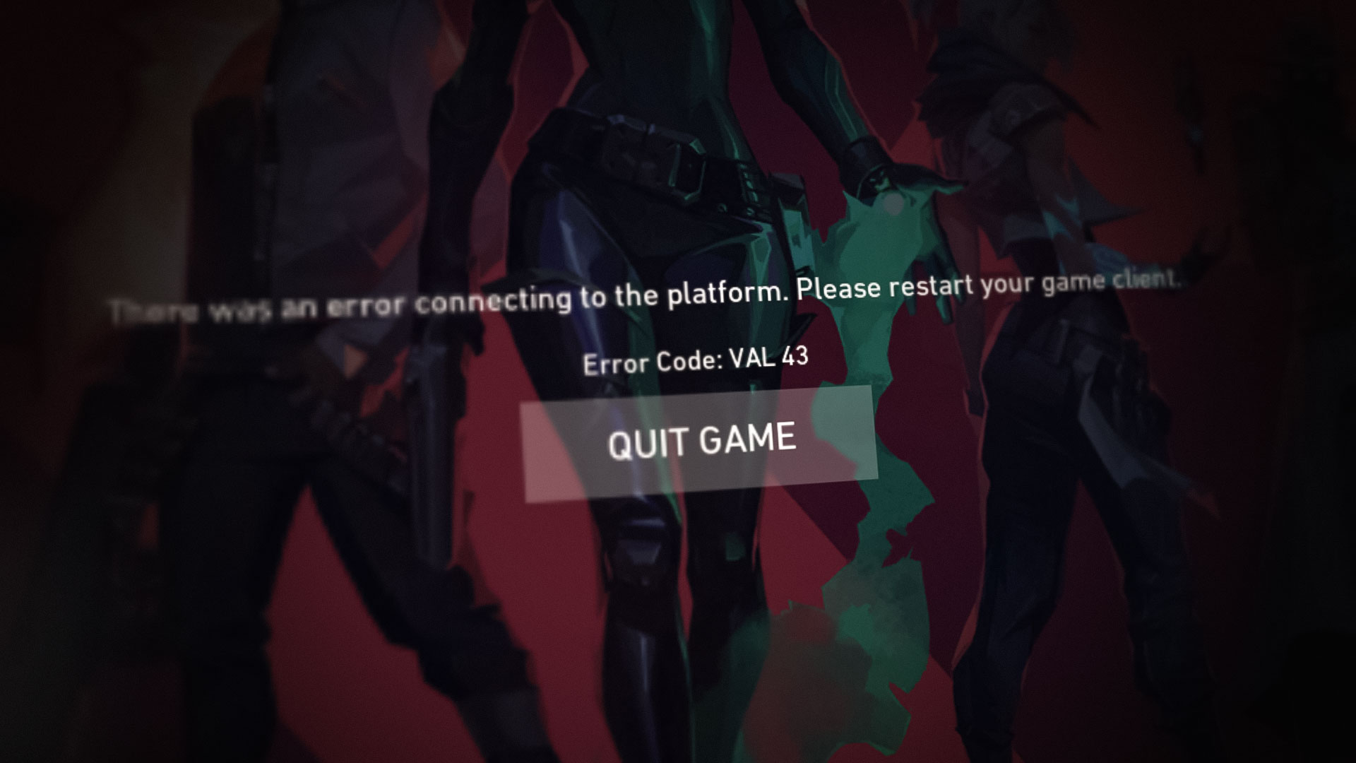 Valorant Error Code VAL 43