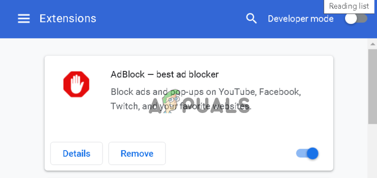 AdBlocker-Extension status_access_violation