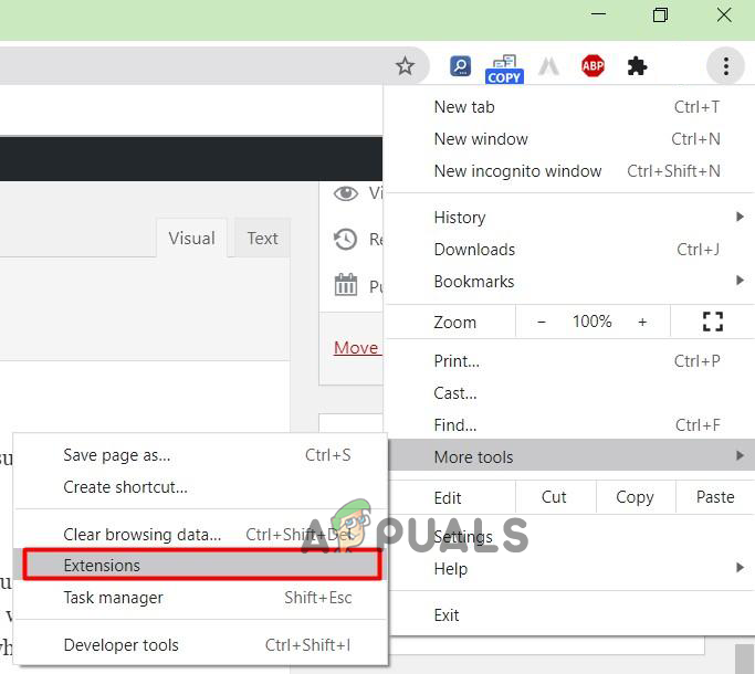 chrome extensions status_access_violation