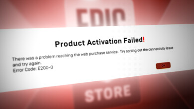 Epic Games Product Activation Failed - Error 150-0