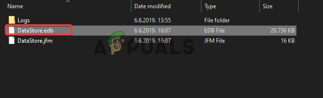 DataStore.edb delete you dont have any applicable devices linked to your Microsoft account