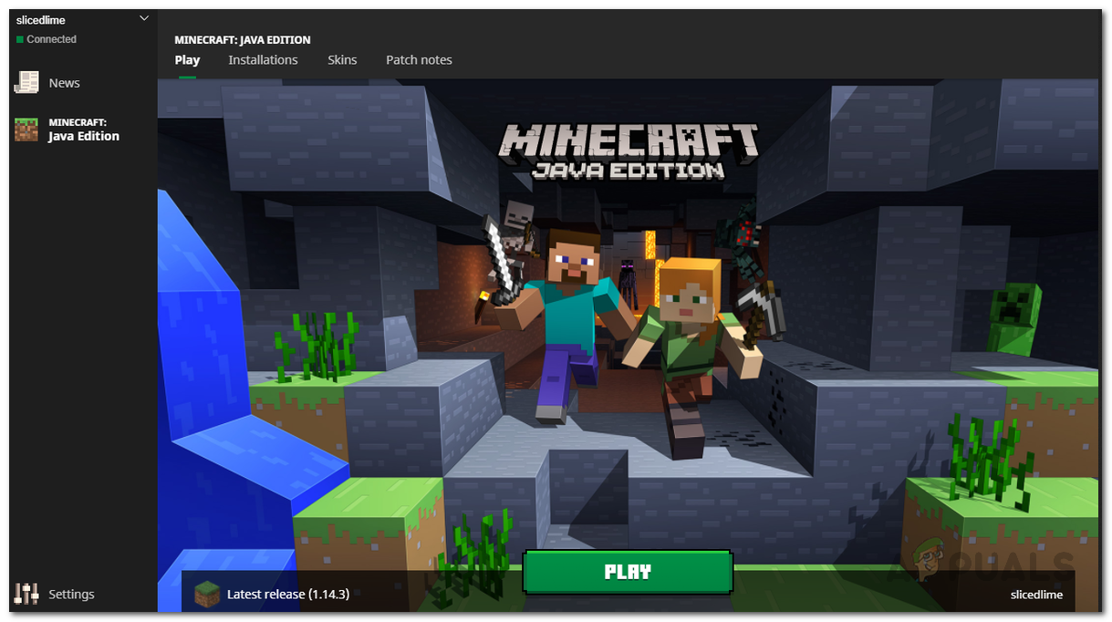 Minecraft-launcher doesn't start correctly, only opens a blank