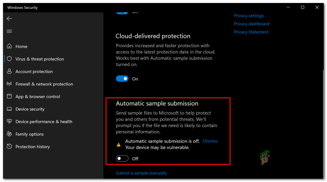 Fix Virus Automatic Sample Submission Turns Off After Each Startup on