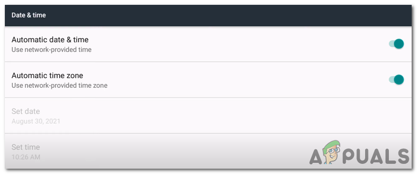 Automatic Time and TimeZone