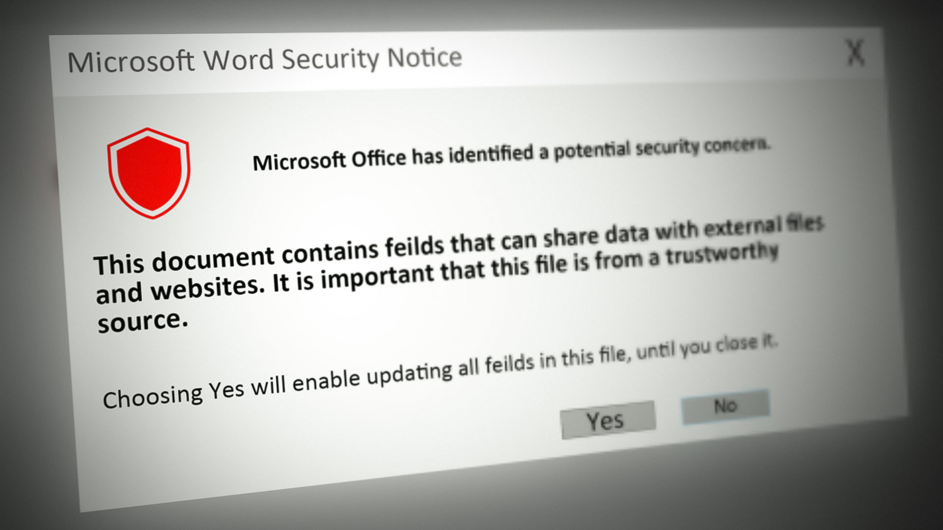  How To Disable Microsoft Word Security Notice Pop up 