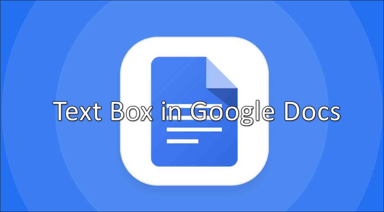 how to insert text box in docs