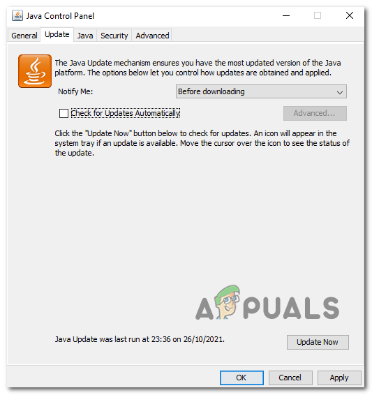 Disable auto updates