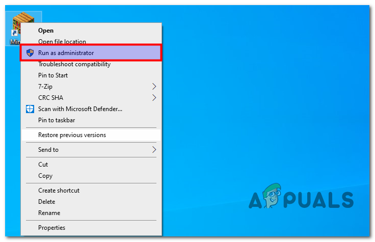 Launch Minecraft as admin - Desktop