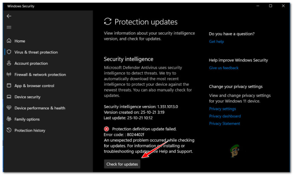 How to Fix Security Definition Update Error 8024402F on Windows 11