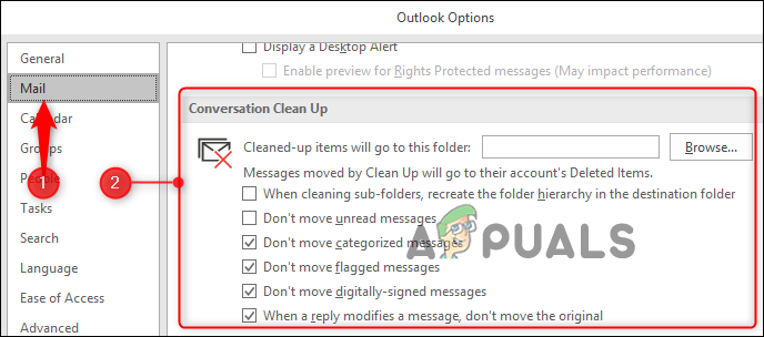 The Operation cannot be Performed because the Message has been Changed