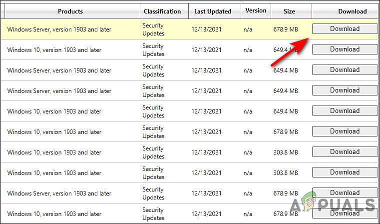 Cumulative Update KB5008212