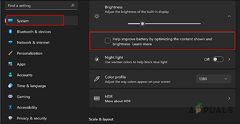 content adaptive brightness control