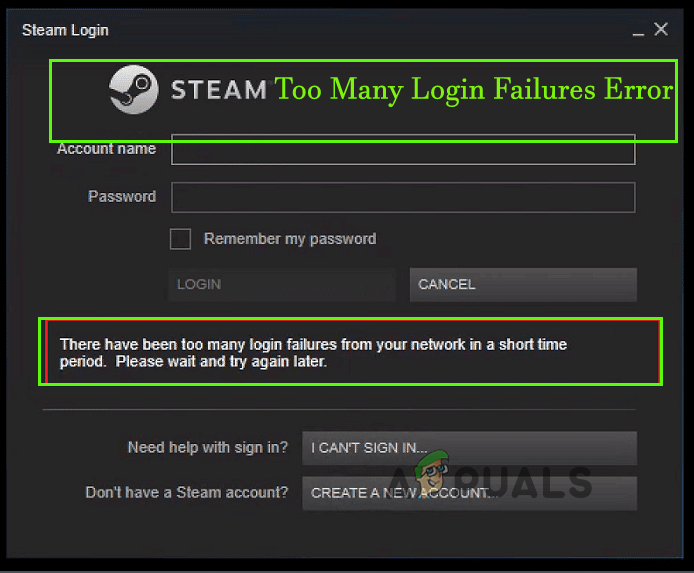 Too Many Login Failure Error 