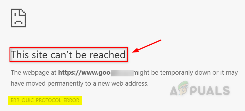 How To Fix Err Quic Protocol Error In Google Chrome Appuals Com