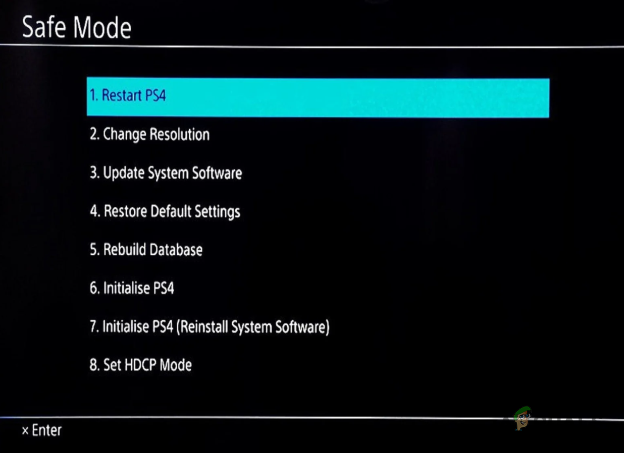 how can i take my ps4 out of safe mode