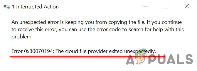 How to fix onedrive error 0x80070194 on windows 