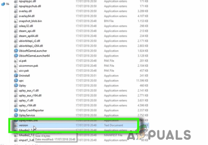 Delete the Version file