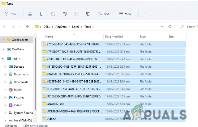 Deleting the Temp File