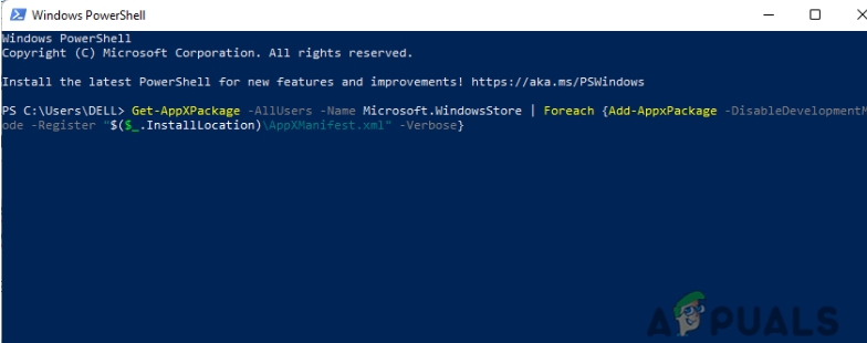 powerShell command