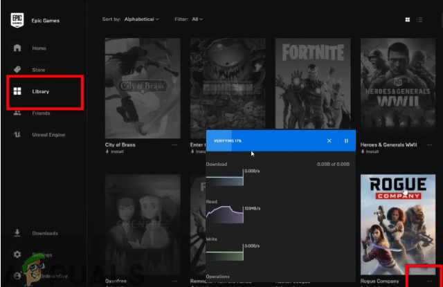 Verifying Game Files using EPIC Games