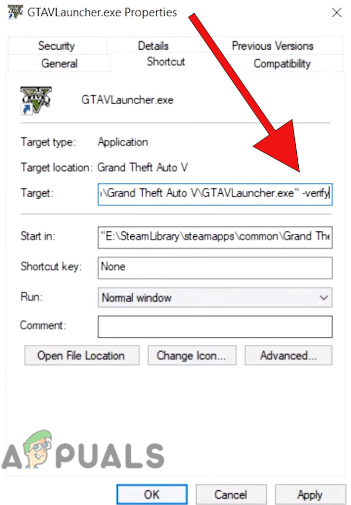 renaming the target value of gta 5 laucher