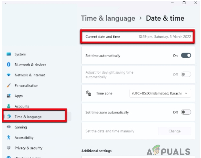verify date and time