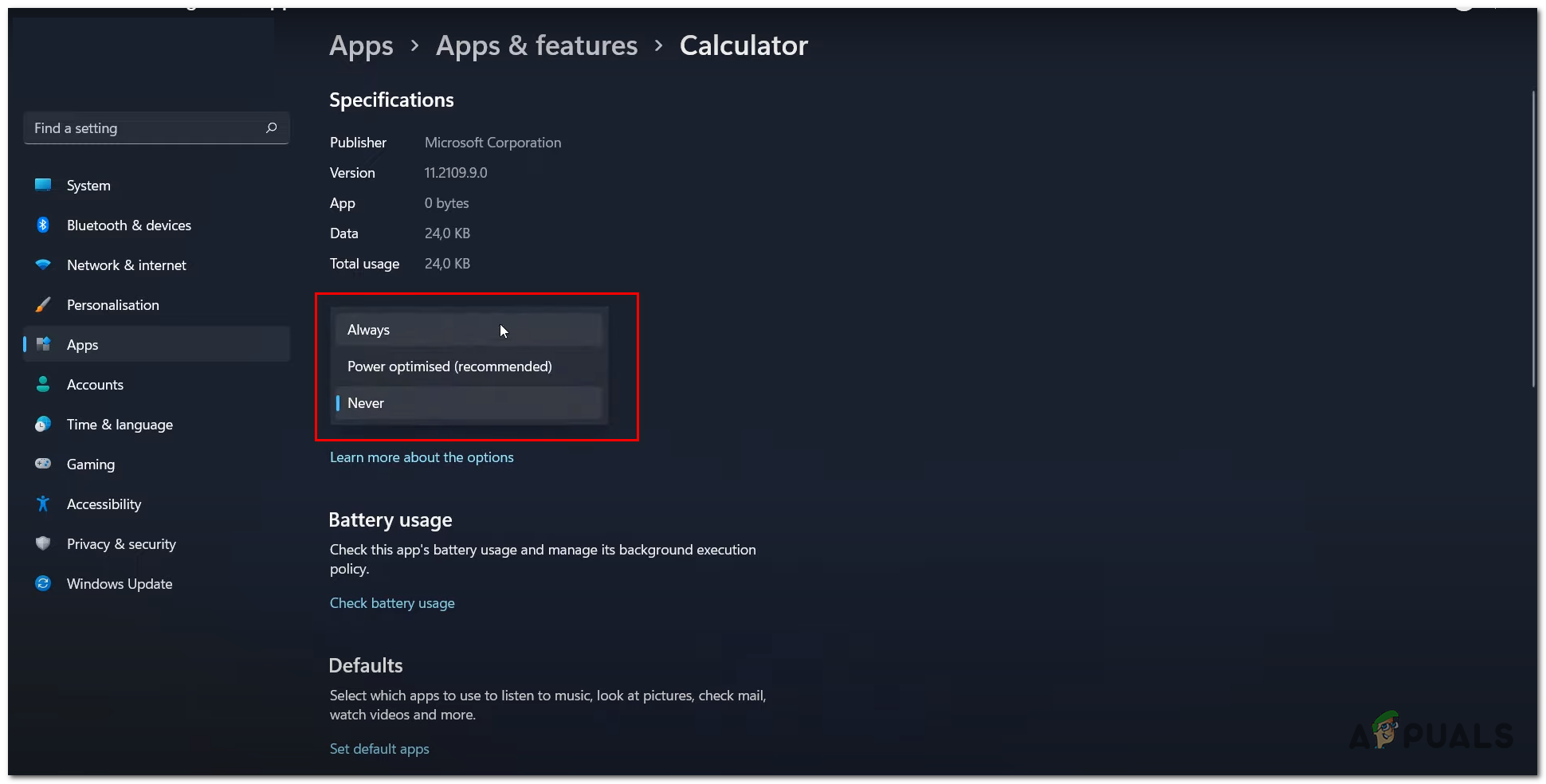 Managing Permissions of applications running in the background