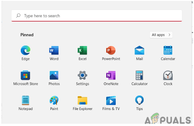 open the search option
