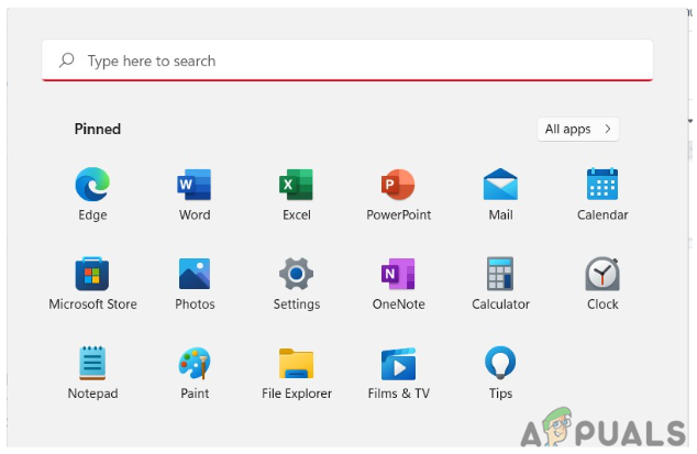 open the search panel