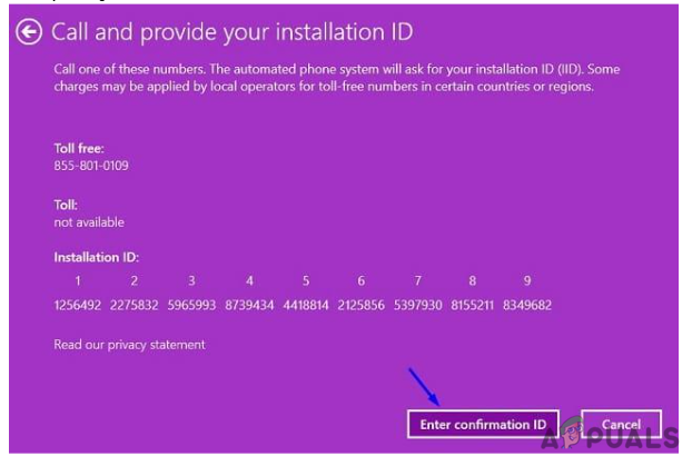 provide your installation id