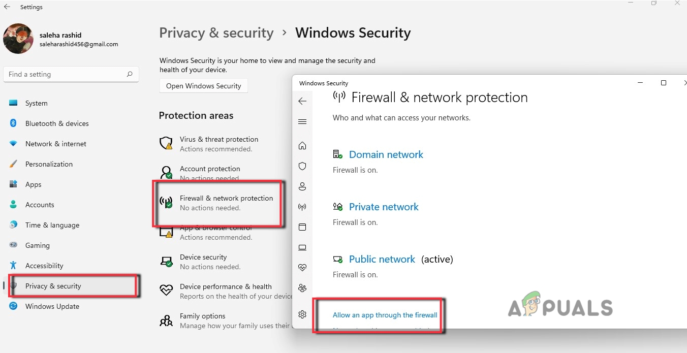 Allow the game through a Firewall 
