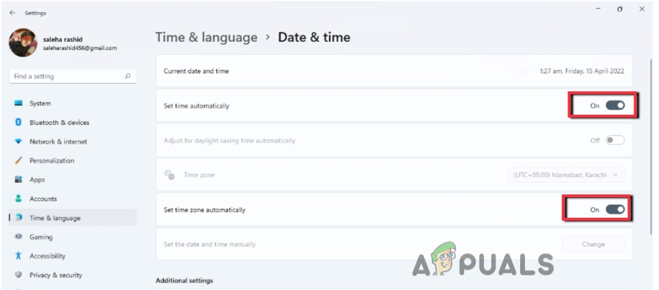 Check Windows Clock Time