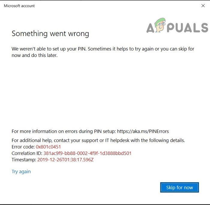 error code 0x801c0451